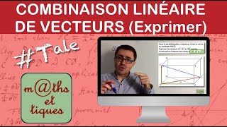 Exprimer une combinaison linéaire de vecteurs dans lespace  Terminale [upl. by Hedgcock]