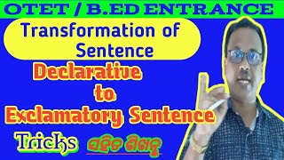 Declarative sentence to Exclamatory sentence OTETBed all Competitive exams  Habibursir [upl. by Cesaria913]