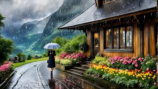 Rainy Walk in the Swiss Alps Why Grindelwald is the Most Beautiful Village [upl. by Tikna]