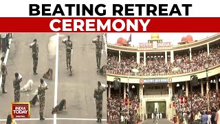 Beating Retreat Ceremony  Independence Day  AttariWagah Border Beating Retreat Ceremony [upl. by Proudfoot]