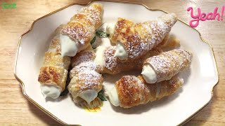 Rurki z Kremem Budyniowo Śmietankowym w Cieście FrancuskimTubes with custard in puff pastry [upl. by Anaer892]