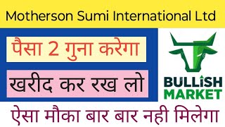 MOTHERSON SUMI INTERNATIONAL LTD SHARE NEWS \ NEXT TARGET  LATEST NEWS  STOCK ANALYSIS [upl. by Cecelia]