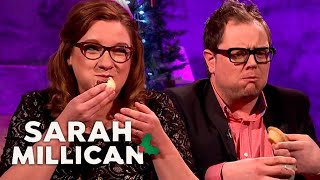 Trying To Beat The Mince Pie Eating World Record with Alan Carr  Sarah Millican [upl. by Trenna]