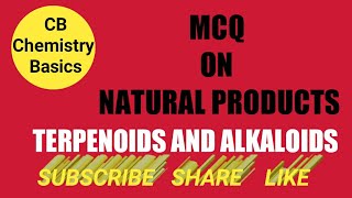 MCQ ON NATURAL PRODUCTS [upl. by Eednak]