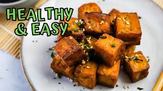 5 secret tips to flavorful CRISPY TOFU in the AIR FRYER [upl. by Asyar322]