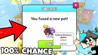 DO NOW 🤯 OP Fusing Method GUARANTEES RB Cyborg Dominus BEST PET in Pet Simulator 99 [upl. by Wiltshire603]