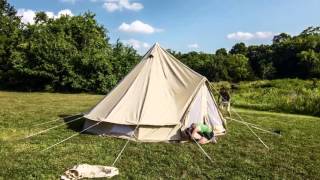 How to pitch a Sibley Bell tent video [upl. by Sorcim552]