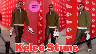 FRESH LOOK Travis Kelce ARRIVES at the Arrowhead Stadium ahead of Chiefs vs Buccaneers [upl. by Dodds]