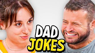 Dad Jokes  Dont laugh Challenge  Abby vs Andrew  Raise Your Spirits [upl. by Fuchs]