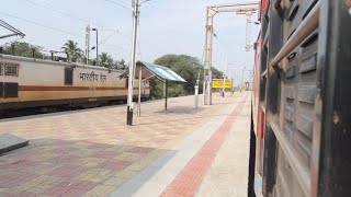 19027 VIVEK EXPRESS over taking 12925 PASCHIM EXPRESS  Atul  Western Railways  IR [upl. by Angell441]