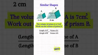 Volume of Similar Solids💠shorts short shortvideo ytshorts maths volume similarities shapes [upl. by Nuris]