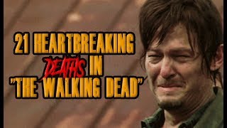 21 Heartbreaking Deaths In quotThe Walking Deadquot [upl. by Notsa241]