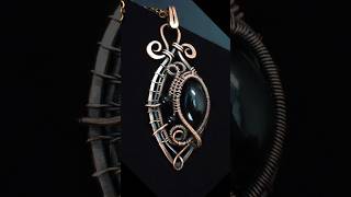 Black agate asymmetric pendant TUTORIAL [upl. by Risley]