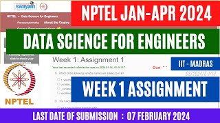 Data Science For Engineers Week 1 Assignment Answers Jan Apr 2024 OPEducore [upl. by Randal623]