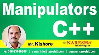 Manipulators In C  C  Tutorial  Mr Kishore [upl. by Agata]