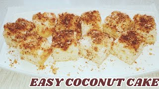 Easy Coconut Cake Recipe  SUPER MOIST COCONUT CAKE  No Butter No Oil [upl. by Eidorb]