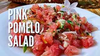 Sweet Pomelo Salad Recipe  Outdoor Cooking [upl. by Aikrehs]