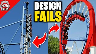 Top 10 Roller Coaster Design FAILS [upl. by Annoyik]