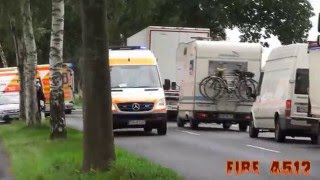 Schwerer VerkehrsunfallApensenerstrMZFRTW DRKRW Buxtehude [upl. by Enomahs]