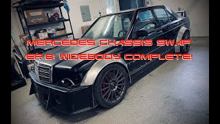 Mercedes 190ECLA45 chassis swap Episode 6 [upl. by Plafker]