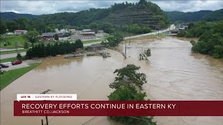 Recovery efforts continue in eastern Kentucky in Breathitt County [upl. by Nawram156]