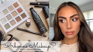 TESTING OUT ARBONNE MAKEUP  full face first impression [upl. by Moser532]