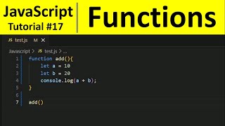 JavaScript Tutorial 17  Functions in JavaScript  Programming For Beginners [upl. by Child385]