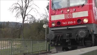 BR 143 DB am Schluchsee Schwarzwald 3 Seenbahn rast vorbei  Black Forest train rushing by [upl. by Deryl]