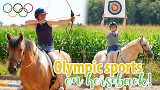 Olympic sports but make it ✨ EQUESTRIAN ✨  Horse Challenge [upl. by Akerue]