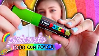 TODO CON POSCAS 🌈 PINTANDO EN CUARENTENA ❤️ [upl. by Yrruc]