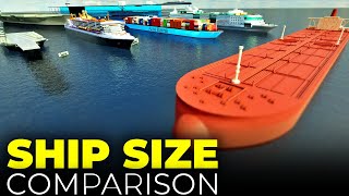 Ship Size Comparison 3D  Tiny Boats to Massive Supercarriers  3D Comparison [upl. by Sigler780]