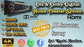 Dts amp Dolby Digital 51 Home Theater  Hdmi Arc srikushiaudios Hosur 8248569560 [upl. by Odnam595]