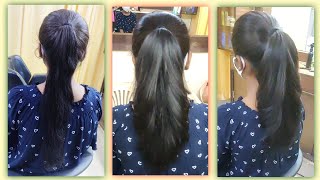 Beautiful Haircut For Ponytail  Medium Ponytail  Deep U Haircut  Haircut Tutorial [upl. by Herminia]