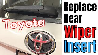 How to Replace Toyota Rear Wiper Inserts  Wiper Blade Removal [upl. by Anilatsyrc]