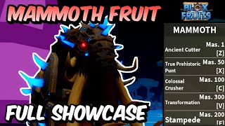 NEW Mammoth Fruit FULL SHOWCASE  Blox Fruits Mammoth Fruit Full Showcase amp Review [upl. by Lymann]