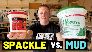 SPACKLE Vs DRYWALL MUDJOINT COMPOUND Whats the Difference When Should You Use Them [upl. by Jean-Claude]