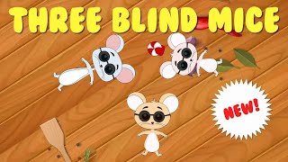 Three Blind Mice English Nursery Rhyme With Subtitle  🐁🐁🐁  Bumcheek TV [upl. by Sandberg]