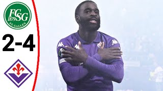 St Gallen vs Fiorentina 24 Jonathan Ikoné Goal All Goals and Extended Highlights [upl. by Ettener]