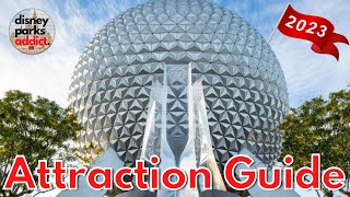 EPCOT  ATTRACTION GUIDE  2023  All Rides  Shows  Walt Disney World [upl. by Noiwtna]