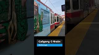 Watch Calgarys Ctrain Glide Into Marlborough Station [upl. by Hardej]