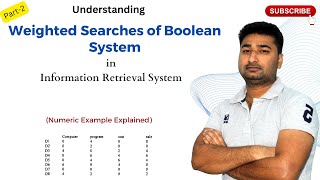 Weighted Searches of Boolean System Part 2  Information Retrieval system  CS Simplified sagu amit [upl. by Johannes]