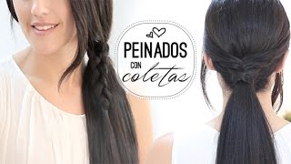 Peinados con coletas fáciles y rápidas quot Easy hairstylesquot [upl. by Kenwrick47]