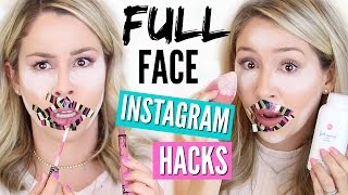 FULL FACE USING Instagram Hacks [upl. by Ahsatan]