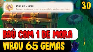 LOCAL DE TODOS OS BAÚS DE 1 DE MORA E 65 GEMAS GRÁTIS  CONQUISTA SECRETA  GENSHIN IMPACT [upl. by Dewayne426]