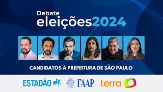 VEJA O DEBATE COMPLETO À PREFEITURA DE SÃO PAULO  ELEIÇÕES 2024  ASSISTA À INTEGRA [upl. by Einaled559]