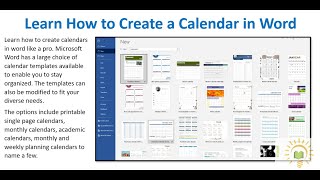 Learn How to Create a Calendar in Word [upl. by Notfilc]