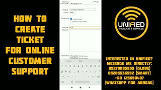 HOW TO CREATE TICKET FOR ONLINE CUSTOMER SUPPORT  UNIFIED 2023 [upl. by Norvun]