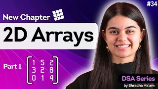 2D Arrays in C  Part 1  DSA Series by Shradha Maam [upl. by Cairistiona]