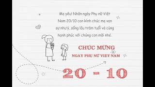 Thiệp video chúc mừng 2010 Phụ nữ Việt Nam cho mẹ mới nhất [upl. by Savannah]