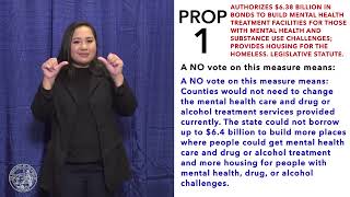 Proposition 1 Quick Reference Guide ASL  March 5 2024 California Presidential Primary Election [upl. by Etnoed]